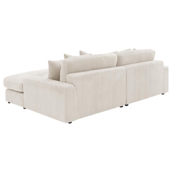 Blaine Upholstered Reversible Chaise Sectional Sofa Sand