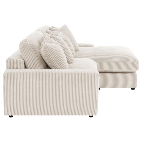 Blaine Upholstered Reversible Chaise Sectional Sofa Sand