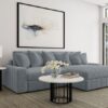 Blaine Upholstered Reversible Chaise Sectional Sofa Fog