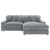 Blaine Upholstered Reversible Chaise Sectional Sofa Fog