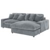 Blaine Upholstered Reversible Chaise Sectional Sofa Fog