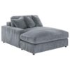 Blaine Upholstered Reversible Chaise Sectional Sofa Fog