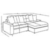Blaine Upholstered Reversible Chaise Sectional Sofa Fog