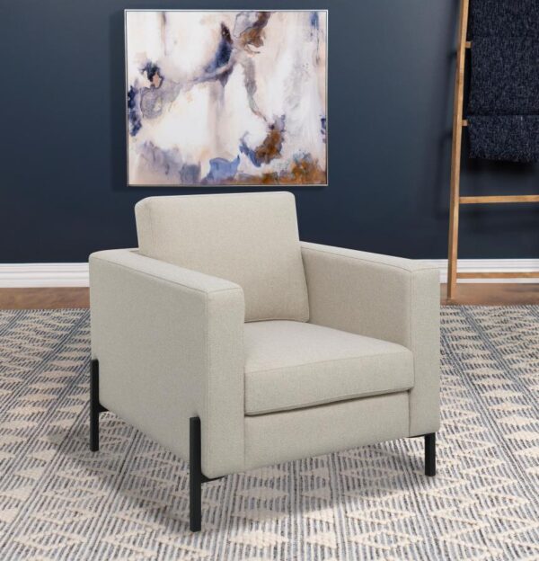 Tilly Upholstered Track Arm Accent Chair Oatmeal