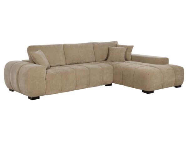 Octavia Upholstered Sectional Chaise Sofa Camel