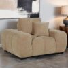 Octavia Upholstered Track Arm Accent Chair Camel