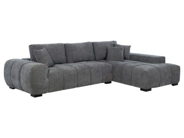 Octavia Upholstered Sectional Chaise Sofa Charcoal Grey
