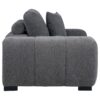 Octavia Upholstered Track Arm Accent Chair Charcoal Grey