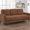 Bowen II Fabric Upholstered Track Arm Sofa Rust