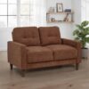 Bowen II Fabric Upholstered Track Arm Loveseat Rust