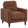 Bowen II Fabric Upholstered Track Arm Accent Chair Rust