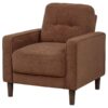 Bowen II Fabric Upholstered Track Arm Accent Chair Rust