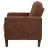 Bowen II Fabric Upholstered Track Arm Accent Chair Rust