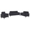 Bowen II 3-piece Upholstered Track Arm Sofa Set Steel Grey