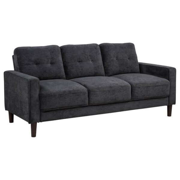 Bowen II 3-piece Upholstered Track Arm Sofa Set Steel Grey