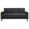 Bowen II 3-piece Upholstered Track Arm Sofa Set Steel Grey