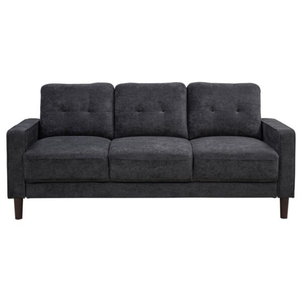Bowen II 3-piece Upholstered Track Arm Sofa Set Steel Grey