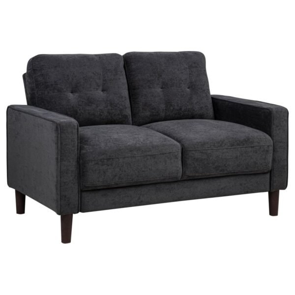 Bowen II 3-piece Upholstered Track Arm Sofa Set Steel Grey