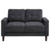 Bowen II 3-piece Upholstered Track Arm Sofa Set Steel Grey