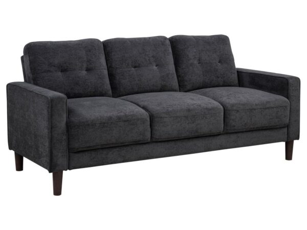 Bowen II Fabric Upholstered Track Arm Sofa Steel Grey