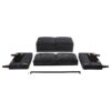 Bowen II Fabric Upholstered Track Arm Sofa Steel Grey