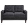 Bowen II Fabric Upholstered Track Arm Loveseat Steel Grey