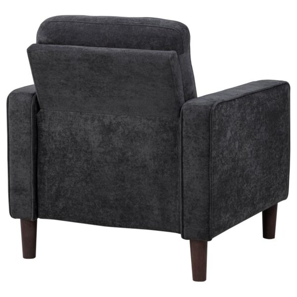 Bowen II Fabric Upholstered Track Arm Chair Steel Grey
