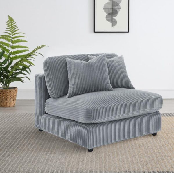 Blaine Upholstered Armless Chair Fog
