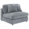 Blaine Upholstered Armless Chair Fog