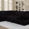Devonshire Sleeper Sectional Sofa Storage Chaise Black