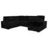 Devonshire Sleeper Sectional Sofa Storage Chaise Black