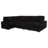 Devonshire Sleeper Sectional Sofa Storage Chaise Black