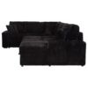 Devonshire Sleeper Sectional Sofa Storage Chaise Black