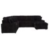 Devonshire Sleeper Sectional Sofa Storage Chaise Black
