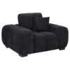 Octavia Upholstered Track Arm Accent Chair Black