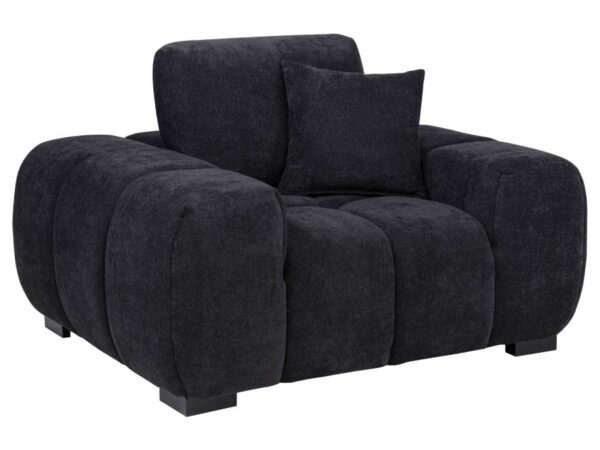 Octavia Upholstered Track Arm Accent Chair Black