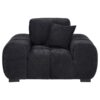 Octavia Upholstered Track Arm Accent Chair Black