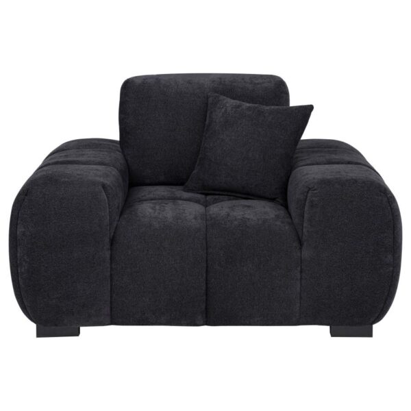 Octavia Upholstered Track Arm Accent Chair Black