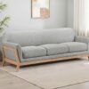 Vaughn Fabric Upholstered Flared Arm Sofa Grey