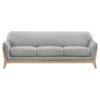 Vaughn Fabric Upholstered Flared Arm Sofa Grey