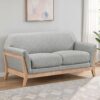 Vaughn Fabric Upholstered Flared Arm Loveseat Grey