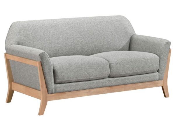 Vaughn Fabric Upholstered Flared Arm Loveseat Grey