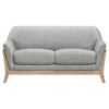 Vaughn Fabric Upholstered Flared Arm Loveseat Grey