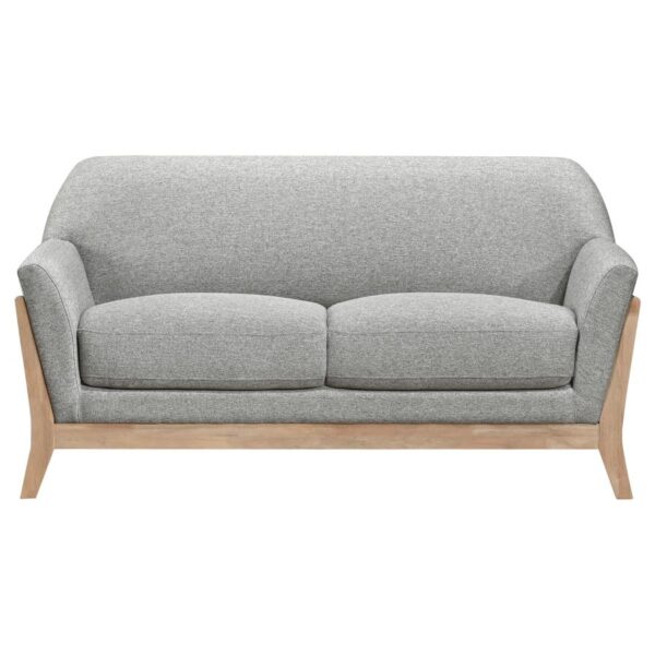 Vaughn Fabric Upholstered Flared Arm Loveseat Grey