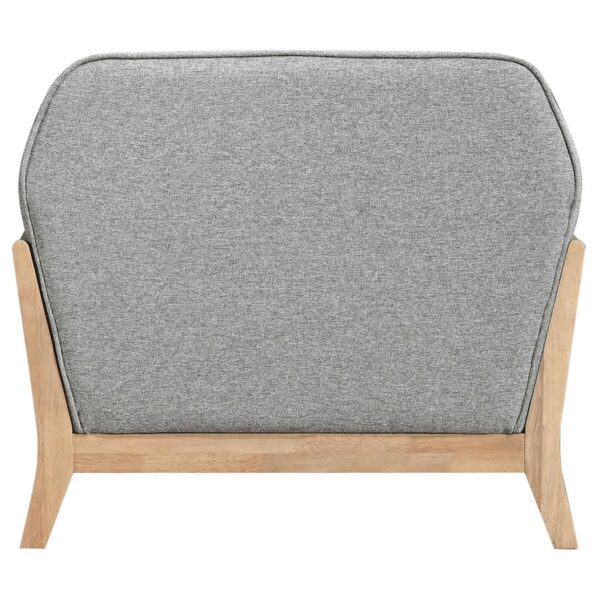 Vaughn Fabric Upholstered Flared Arm Accent Chair Grey