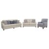 Glenn 3-piece Upholstered Sofa Set Light Grey and Blue