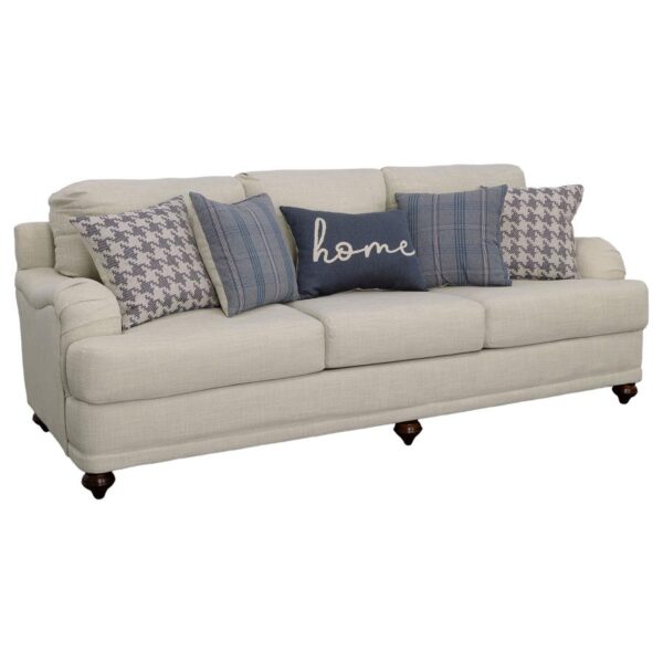 Glenn 3-piece Upholstered Sofa Set Light Grey and Blue