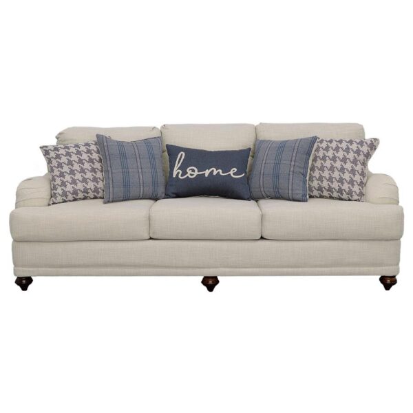Glenn 3-piece Upholstered Sofa Set Light Grey and Blue