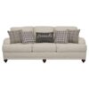 Glenn Upholstered English Arm Sofa Light Grey and Grey