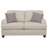 Glenn Upholstered English Arm Loveseat Light Grey and Grey